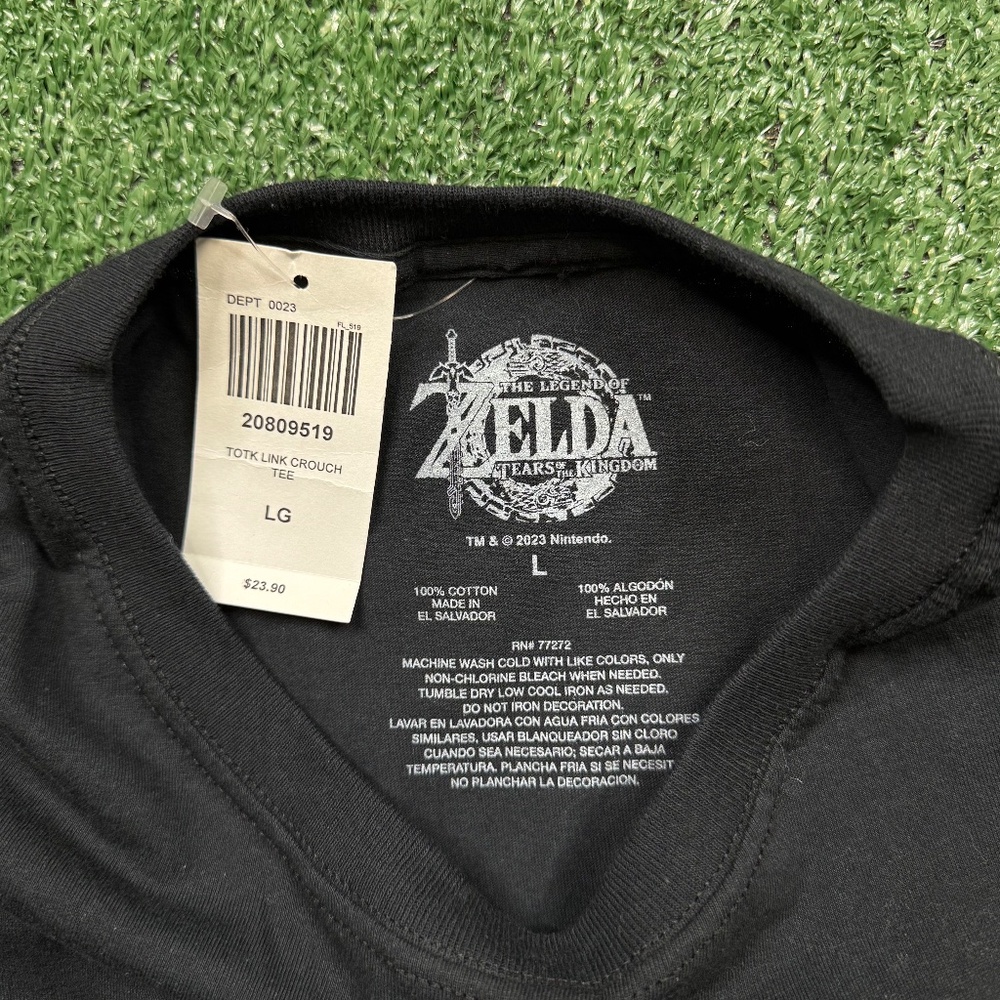 Legend Of Zelda Tears Of The Kingdom Graphic T Shirt Men's Size L Black Game Tee - Picture 7 of 7